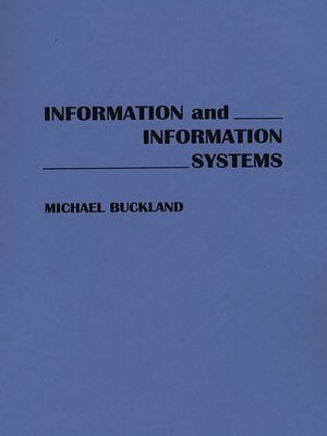 cover image of Information and Information Systems